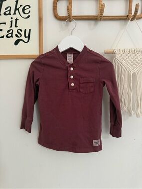 Oshkosh 2T henley LS tee